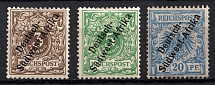 1897-99 South West Africa, German Colonies, Germany (Mi. 1 - 2, 4, CV $30)