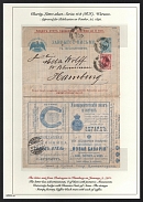 1899 Series 103 Warsaw Charity Advertising 7k Letter Sheet of Empress Maria, sent from Warsaw Postvagon (Mail car) to Hamburg, Germany (Additionally franked with 3k)