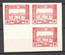 1919 Liuboml Ukraine Block `10` (Inverted Value, CV 75 $, MNH)