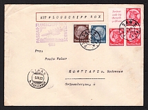 1933 (5 Sep) Germany, Airmail 'Flighting boat Do.-X' cover from Passau to Konstanz with special handstamp for this flight and vignette on the back