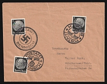 1933-36 Third Reich, Germany, Cover from Horni Benesov (Czech Republic), Private Postmark (Mi. 512, Canceled)