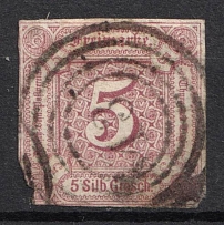 1859 5sgr Thurn and Taxis, German States, Germany (Mi. 18, Canceled, CV $390)