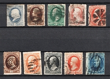 1870-71 USA (Mi. 36-48, Canceled, CV $250)