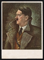 1938 'Adolf Hitler', Propaganda Postcard, Third Reich Nazi Germany