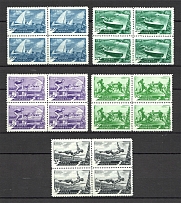 1949 Sport in the USSR Blocks of Four (MNH)