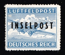 1944 Island Rhodes, Military Mail 'INSELPOST', Germany (Mi. 8 B II, Signed, CV $200)