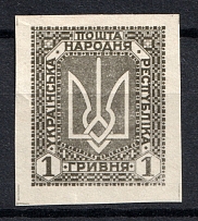 1920 1Г Ukrainian Peoples Republic, Ukraine (IMPERFORATED, CV $30, MNH)