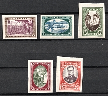 1932 Latvia (Imperforated, Full Set, CV $50)