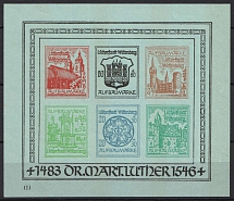 1946 Wittenberg-Lutherstadt, Germany Local Post, Souvenir Sheet (Mi. Bl. II, Unofficial Issue, CV $90)