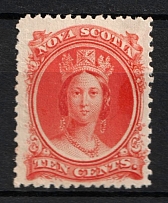 1860-63 10c Nova Scotia, Canada (Sc. 12, CV $20)