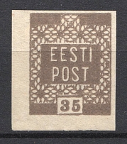 1919 35P Estonia (Dark Olive Вrown)