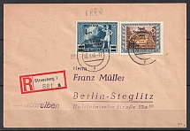 1946 Strausberg, Local Post, Germany, Registered Cover, Strausberg - Berlin (Mi. 26, 31, Signed, CV $470)