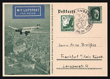 1937 'Festive Postcard for the Reichsparteitag', Propaganda Postcard, Third Reich Nazi Germany