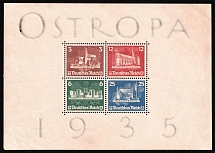 1935 Third Reich, Germany, Souvenir Sheet OSTROPA (Mi. Bl. 3, Signed, CV $1,430)