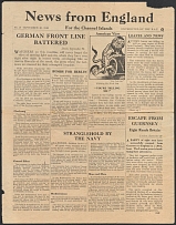 1940 Germany Third Reich, England WWII propaganda, Miniature Newspaper 'News from England