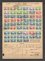 Third Reich Disability insurance receipt card with fee stamps