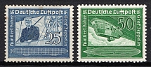 1938 Third Reich, Germany, Airmail (Mi. 669 - 670, Full Set, CV $70, MNH)