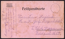 Austria-Hungary, World War I Military Field Post Feldpost Postcard