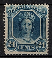 1865-70 24c Newfoundland, Canada (SG 30b, CV $65?)
