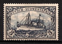 1901 3m South West Africa, German Colonies, Kaiser’s Yacht, Germany (Mi. 20, CV $50)