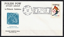1976 Cover Polish Cadets Stamp Club, Polish POW Study Group DP Camp (Woldenberg)