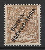 1897-99 3pf South West Africa, German Colonies, Germany (Mi. 1 b, CV $80)