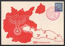 1938 (Sept 21, 22) Red stamps of liberation of ROSSBACH and from SCHLUCKENAU. Occupation of Sudetenland, Germany