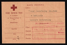1942 (26 Sept) Polish Red Cross in Lublin, Postcard