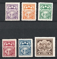 1923-25 Latvia (Mi. 89-91, 94, 95, 98, CV $40)