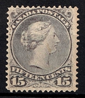 1868-90 15c Canada (SG 61b, CV $325)