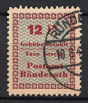 1945 12Pf Runderoth, Local Mail, Soviet Russian Zone of Occupation (Mi.#3AIV, CV $45, RUNDEROTH Postmark)
