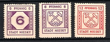 1945 Niesky, Local Mail, Soviet Russian Zone of Occupation, Germany (Yellowish Paper, Smooth Gum, Full Set, CV $40, MNH)