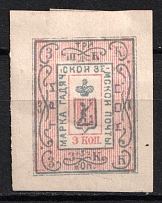 1889 3k Gadyach Zemstvo, Russia (Schmidt #14, 'R' instead 'K', CV $40)