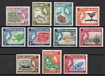 1957 Pitcairn Island (Mi. 20 - 30, Full Set, CV $70, MNH)