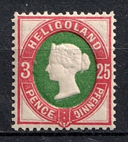 1875 25 pf Heligoland, German States, Germany (Mi. 15, CV $50, MNH)