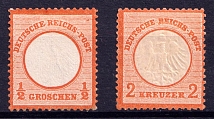 1872 German Empire, Germany (Mi. 14 - 15, Signed, CV $850)