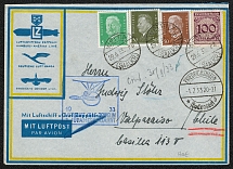 1933 Zeppelin cover to South america Wettin - Valparaiso