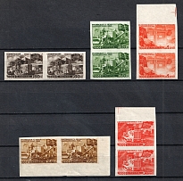 1947 The Reconstruction, Soviet Union USSR, Pairs (Imperforated, MNH)