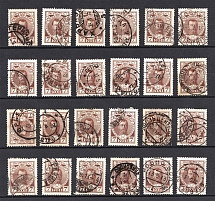 1913 7k Russia Romanovs Issue, Collection of Readable Postmarks, Cancellations (2 Scans)