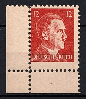 12pf Anti-German Propaganda, American Propaganda Forgery of Hitler Issue (Mi. 16, Corner Margin, Signed, CV $50, MNH)