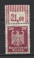 1924 30pf Third Reich, Germany (Control Number, Mi. 359X W OR, CV $290, MNH)