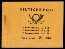 1957 Complete Booklet with stamps of German Democratic Republic, Germany, Excellent Condition (Mi. MH 2 a 1, CV $220)
