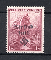 1938 Germany Occupation of Reichenberg Maffersdorf Sudetenland 50 H (CV $260)