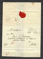1834 Cover from St. Petersburg to Halle, Germany (Dobin 1.10zh - R3)