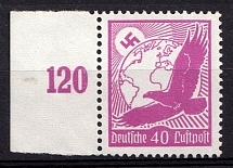 1934 40pf Third Reich, Germany, Airmail (Mi. 534 y, CV $120, MNH)
