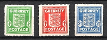 1941-44 Guernsey, German Occupation, Germany (Mi. 1 - 3, Full Set, CV $70, MNH)
