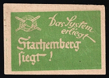 1933-1945 'The System Succumbs to Starhemberg Fiegt!', Propaganda Label Stamp, Third Reich Nazi Germany