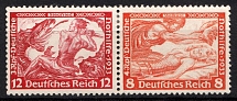 1933 Third Reich, Germany, Wagner, Se-tenant, Zusammendrucke (Mi. W 55, CV $40)