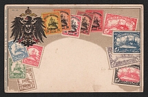 'Postal Card with Stamps', Propaganda Card, Postcard, Germany Propaganda, Germany
