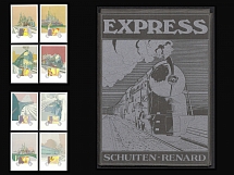 1981 Express Schuiten-Renard Edited by Magic Strip, Set of Cards, Stock of Cinderellas, Non-Postal Stamps, Labels, Advertising, Charity, Propaganda, Cover (#370)